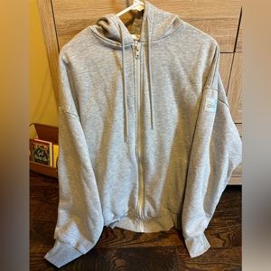 All yoga gray zip up